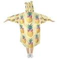 thumbnail image 2 of FORMRS Wearable Blanket Hoodie with Sleeves for Kids Cozy Flannel Sweatshirt, Pineapple Love, 2 of 7