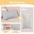 thumbnail image 2 of "RoamReady Small Travel Pillow, 11"" x 7"" Cotton Mini Pillow for Neck, Wrist, Lumbar, and Knee (Light Grey)", 2 of 6