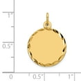 thumbnail image 2 of Beautiful 14k Etched .027 Gauge Engravable Round Disc Charm, 2 of 2