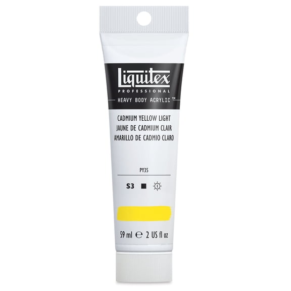 Liquitex Heavy Body Artist Acrylics - Cadmium Yellow Light, 2 oz Tube