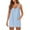 Light Blue, variant on Dress for Women Mini Dress Sleeveless Spaghetti Strap Sundress with Shorts Summer Workout Romper