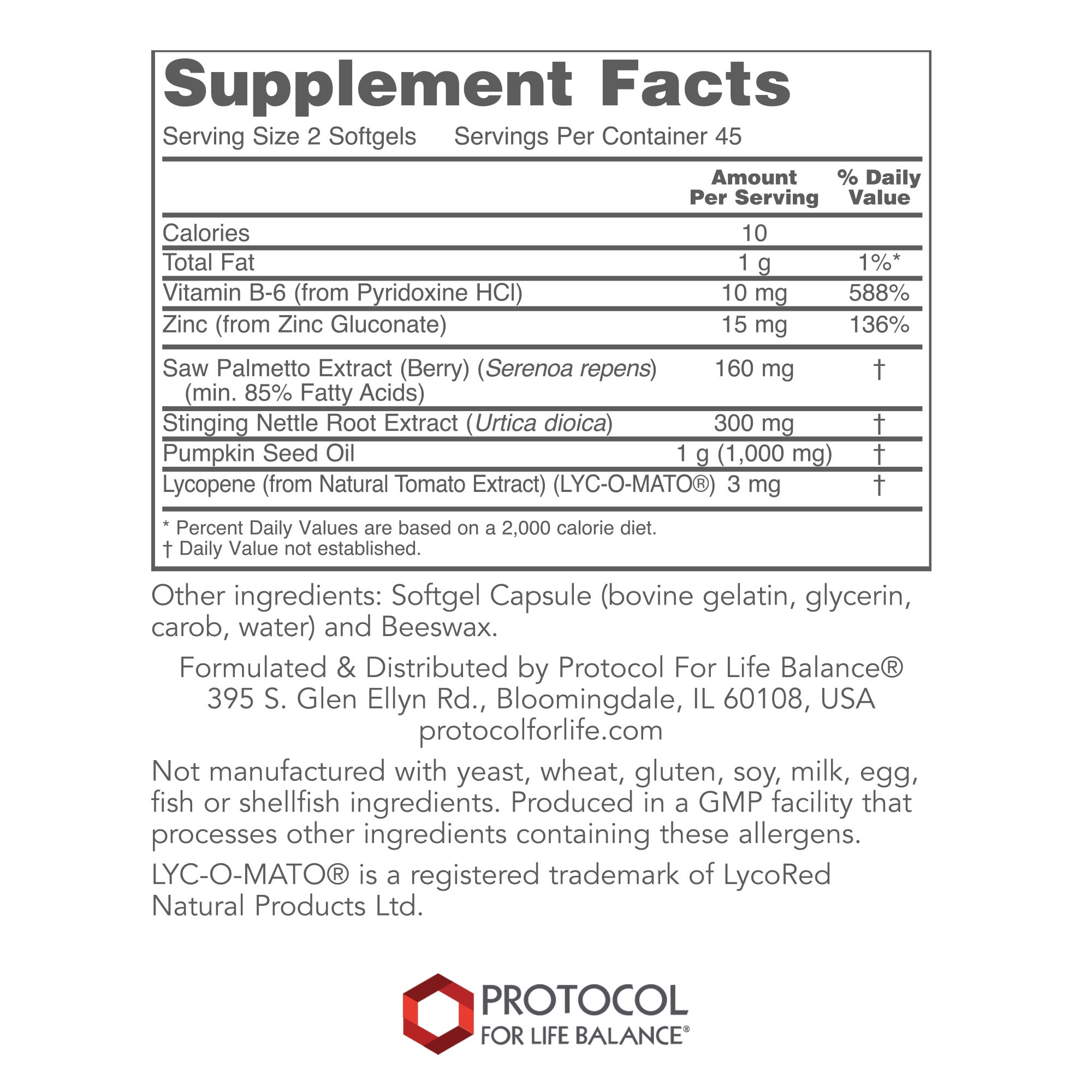 Protocol Ortho Prostate - Prostate Health Supplements for Men - 90 Softgels