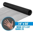 thumbnail image 2 of Fencer Wire Vinyl Coated 23 Gauge Welded Fence Wire Roll, Mesh Size 1/4-Inch x 1/4-Inch, Black Garden Fencing Wire Grid Hardware Cloth, Poultry Chicken Fence Rolls, Multiple Use for Home Improvement, 2 of 9