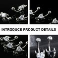 thumbnail image 4 of EeaseCA 1Pc Heart Shape Navel Ring Fashion Navel Button Beautiful Belly Ring for Lady, 4 of 7