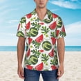 thumbnail image 2 of Balery Watermelons Camisas hawaianas de manga corta para hombre, camisas playeras de corte holgado, camisas de vacaciones con botones,Large, 2 of 7
