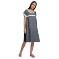 thumbnail image 2 of Moomaya Printed Short Sleeve Knee Length Nightdress Round Neck Sleepwear Gown, 2 of 5