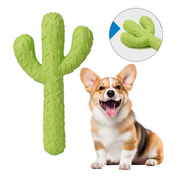 【2025 Newest】Super Durable Cactus Dog Toy - Natural Rubber Chew Toys for Aggressive Chewers, Long Lasting Interactive Fun for Small Medium Large Breed Puppies & Adult Dogs