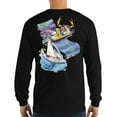 thumbnail image 2 of Men's Cotton Caribbean Map Vintage Classic  Long Sleeve Beach T-Shirt, 2 of 10