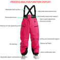 thumbnail image 4 of Womens Snow Bibs Baggy Ski Pants Snowboard Overall Insulated Waterproof Windproof Warm Winter, 4 of 7