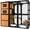 Brown, variant on Catio Outdoor Cat Enclosure Large Cat Enclosure 4 Tiers Outdoor Cat House Connectable with Window,Grey,77" L