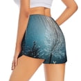 thumbnail image 3 of Vsdgher Winter Rabbit Print Women's Running Double Layer Shorts High Waisted with Pockets Elastic Yoga Workout Athletic Gym Sports, 3 of 8