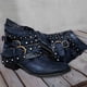 thumbnail image 2 of NECHOLOGY Botas Mujer Adulto Femenino Zapatos Botines mujer Zapatos de transpirables cortos Retro altos, botas gruesas de tacón para mujer, botas con cremallera para mujer (Blue, 7), 2 of 4
