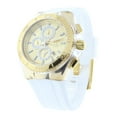 thumbnail image 3 of Technomarine Men's TM-115049 Swiss Mvt Watch 14K Yellow Gold Case White Silicone Strap Chronograph, 3 of 6