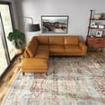 thumbnail image 7 of Milton Modern Living Room Top Leather Corner Sectional Sofa in Cognac Tan, 7 of 7