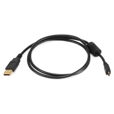 UPC: 0844660054573 | 3ft USB 2.0 A Male to Micro 5pin Male 28/24AWG Cable w/ Ferrite Core (Gold Plated)