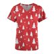 thumbnail image 4 of Fiudx Ofertas Del Día Tops de Mujer Tops de Manga Corta con Cuello En V Estampado de Uniforme de Trabajo con Blusa de Bolsillo, 4 of 4
