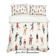 thumbnail image 2 of 3D Colorful People Quilt Cover Set Bedding Set Pillowcases 38, 2 of 2