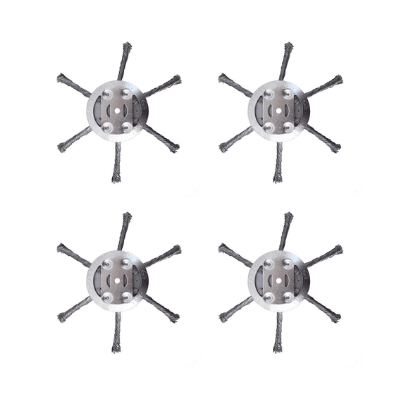 4Pcs String Trimmer Replacement Head, Steel Wire Universal Rotary Cutter for Weed Eater Lawn Mower Gardening
