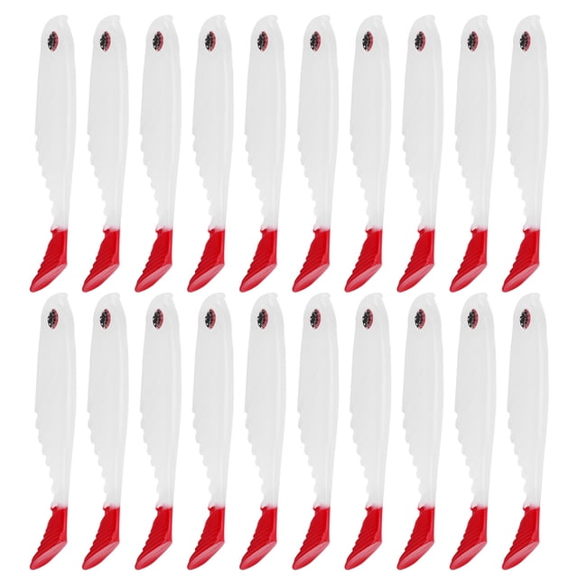 Leurres de Pêche Artificiels, 20 Pcs Appât Souple Ver Appât Souple Ver Queue en Gel de Silice Multifonctionnel