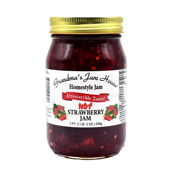 (Price/CASE)Grandma's Jam House Homestyle Hot Strawberry Jam 12/16oz, 570362