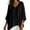 *Black, variant on VBVC Women's V Neck Cotton Linen Blouse , Ladies' Batwing Sleeve Tunic Tops , Summer Lightweight Flowy Shirt For Women, White , S-3XL