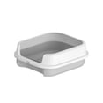 thumbnail image 3 of Caja de Arena para Gatos Abierta para Gatos de Interior, Inodoro para Gatos de Lados Altos, Espacio Grande, Caja de Arena Antideslizante para Conejos, Gris, 3 of 8