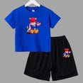 thumbnail image 3 of Juego de verano para niños, lucha, anime, cosplay, traje para niños y adolescentes, ropa de calle, camiseta de manga corta y pantalones cortos, conjunto deportivo de 2 piezas, trajes sueltos, 3 of 5