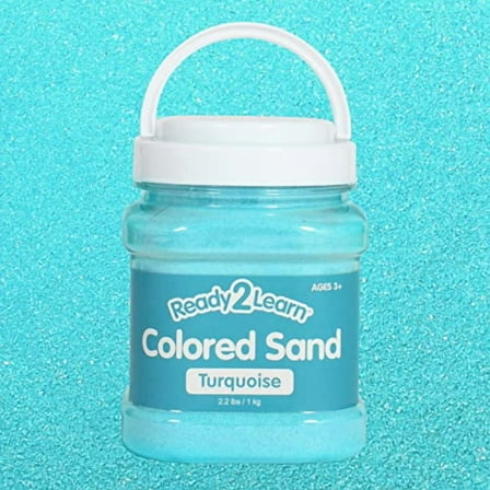 Colored Sand | Turquoise | 2.2 lbs | Play Sand for Kids | Perfect for Arts and Crafts, Sensory Bins, Wedding Decorations and Vase Filler