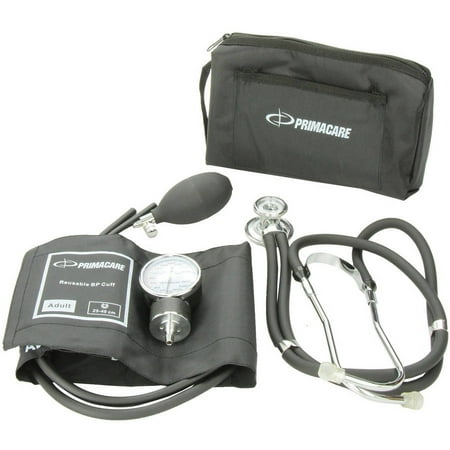 Primacare Professional Blood Pressure Kit, Includes Aneroid Sphygmomanometer and Sprague Rappaport (Best Manual Blood Pressure Cuff)
