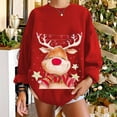 thumbnail image 2 of Heliisoer Mode Noël Femmes Décontracté à Manches Longues Imprimé Sweat-Shirts Tops, 2 of 7