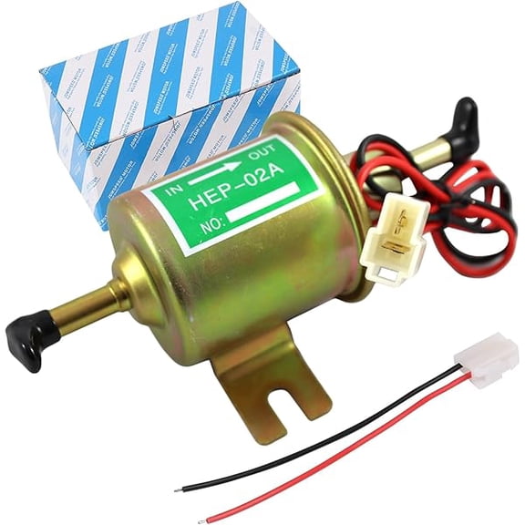 Universal Electric Fuel Pump Kit 12V 3–6 PSI with Fuel Filter and 6.56 FT 5/16" ID Fuel Line, Replacement for Carburetor Lawn Mowers, Gas and Diesel Fuel Transfer