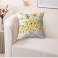 thumbnail image 4 of Watercolor Floral Leaves Abstract Plant Print Throw Pillows Modern Art Decoration Square Cushion Case Family Sofa Living Room Outdoor Decor Pillow Case 18x18 Inch Set of 2 (Yellow), 4 of 6