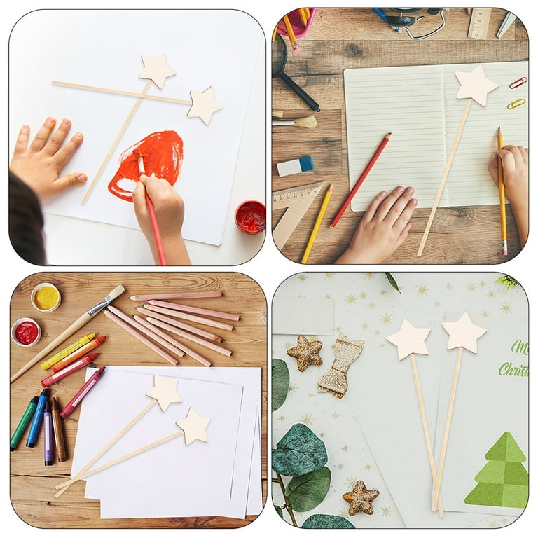 Fairy Wand Kids Wands DIY Toy Crafts 8 12 Wooden Girls Graffitipainting Unfinished Stick Sticks Your Own Wood Magical, Size: 35X10X8CM