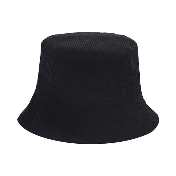 EnJoCho Ladies Fashion Caps Men's And Women's Visor Autumn And Spring Corduroy Patchwork Fisherman's Hat Double Wear Basin Hat