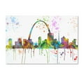 thumbnail image 2 of Trademark Fine Art "St Louis Missouri Skyline Mclr-1" Canvas Art by Marlene Watson, 2 of 4