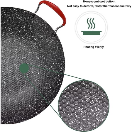 Korean BBQ Grill Pan, Non Stick Round Barbecue Grill Plate, 38CM