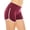BURGUNDY WHITE, variant on Booty Shorts for Women - High Waisted Super Soft Dolphin Shorts