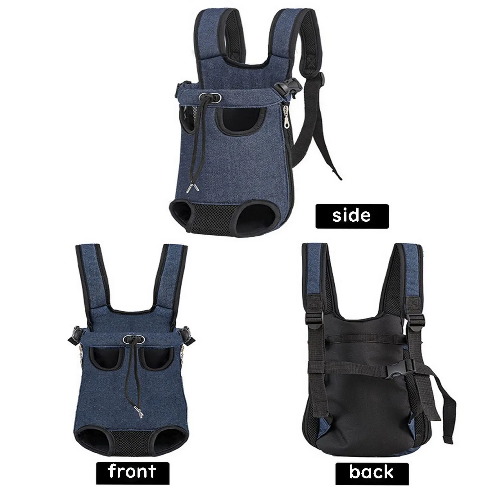 Pet Carrier Backpack, Adjustable Pet Front Cat Dog Carrier Backpack Travel Bag, Legs Out, Easy-Fit for Traveling Hiking Camping for Small Medium Dogs Cats Puppies