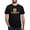 Black, variant on - Delta Tau Delta Gold Stacked Signature T Shirt - Mens Tri-blend T-Shirt