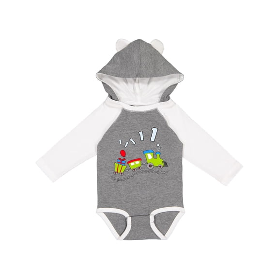 Inktastic 1st Birthday Party Train Boys or Girls Long Sleeve Baby Bodysuit