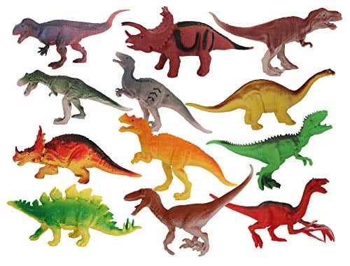 Joysae 12 Pack Dinosaur Toys For Kids Realistic Toy Dinosaurs For Kids Education Best Gift And Birthday Present Walmart Com
