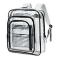 thumbnail image 1 of Pure Room -Bolsa de tool mochila transparente de estilo simple PVC Bolsa de ingeniero de mochila transparente para el personal de la universidad Elect, 1 of 9