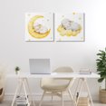 thumbnail image 2 of Stupell Industries Cottage Sleeping Sheep Cloud and Moon 2pc Canvas Art Set, 17 x 17 each, by LSR Design Studio, 2 of 7