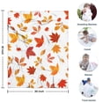 thumbnail image 4 of Autumn Fall Leaves Pattern Blanket,Comfortable Soft Lamb Wool Throw Blanket,All Season,Warm Lightweight Blankets for Sofa Bed Couch Living Room Chair,30"x40", 4 of 4