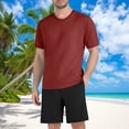 thumbnail image 2 of StSilkitty Mens 2 Piece Tracksuit Sets Solid Color Short Sleeve Crewneck T Shirts and Shorts Outfits Running Athletic Set, 2 of 6