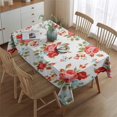 thumbnail image 2 of Pioneer Flower Floral Print Pattern Rectangle Tablecloth 60"x84",Waterproof Polyester Rectangle Table Cloth, Wipeable Spillproof Polyester Tablecloth for Dining, Camping, Indoor and Outdoor, 2 of 5