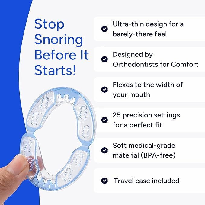 QuietLab Pro Anti-Snoring Mouthpiece – Adjustable Night Guard for Snoring Relief, No-Boil Custom Fit, Orthodontist-Designed, BPA-Free Medical Grade Material