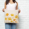 thumbnail image 2 of Yellow Flowers Pillow Covers 26x26 Inch Decorative Throw Pillow Cover, Farmhouse Botanical Watercolor Floral Sofa Pillowcases Accent Cushion Case Home Decor Bedroom Living Room, 2 of 6