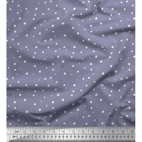 Soimoi Moss Georgette Fabric Snow Winter Theme Print Fabric by Yard 42 Inch Wide