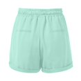 thumbnail image 6 of MEZZALL Women Casual Solid Color Elastic Waist Pocket Athletic Shorts Comfortable Breathable Workout Running Yoga Shorts Fashionable Summer Daily Bottoms, 6 of 6